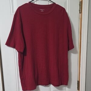 Croft & Barrow Maroon/Rust Ribbed Shirt